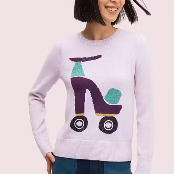 kate spade Sweaters - Kate Spade High Heel Roller Skate Sweater Size XXS